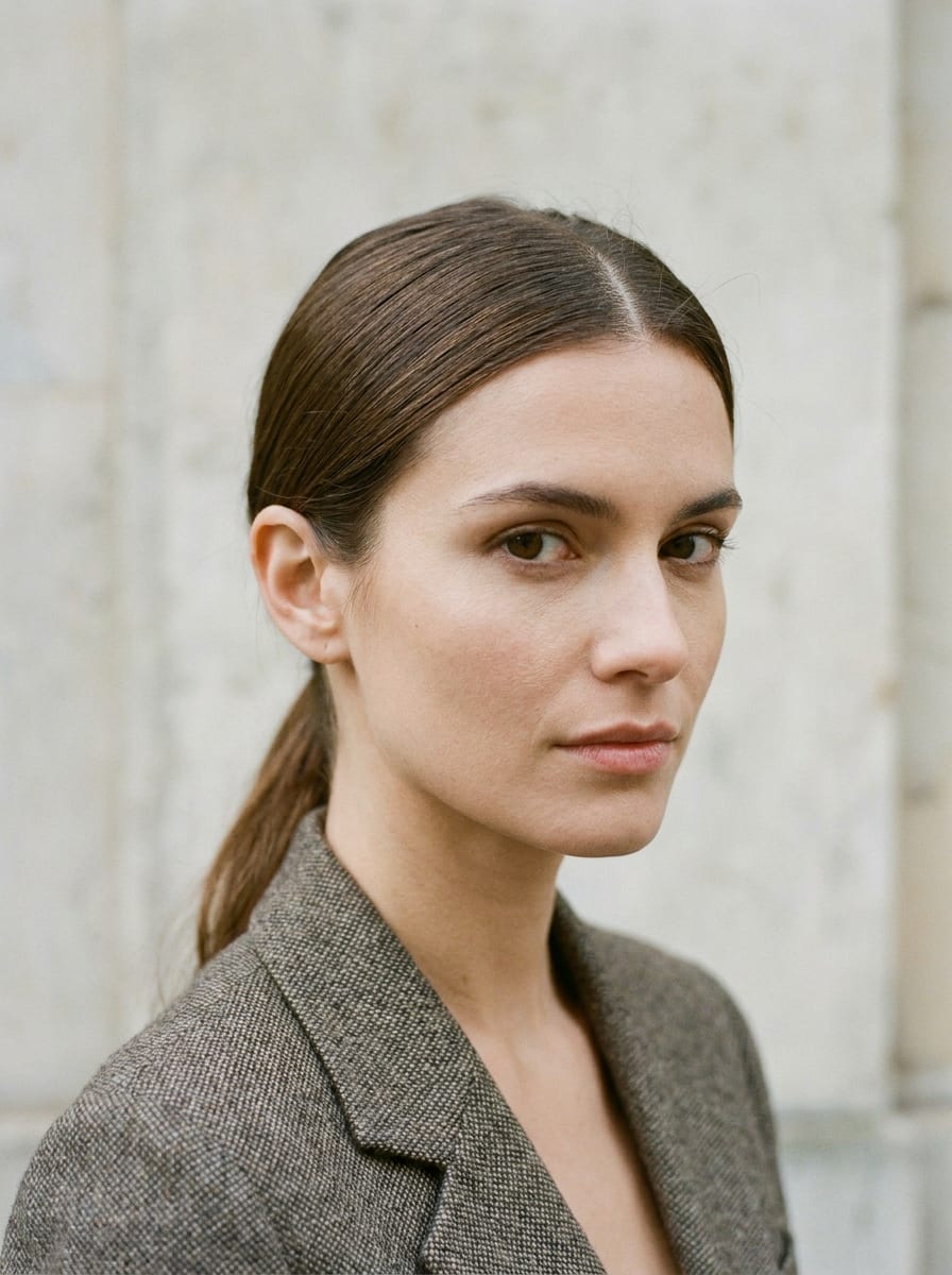 Soft Sleek Low Pony - Einfache Frisur mittellang